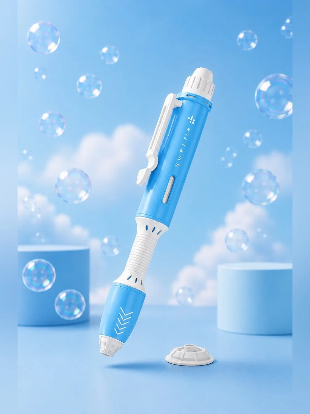 Magic Bubble Pen Bath Toy for Kids - Blue